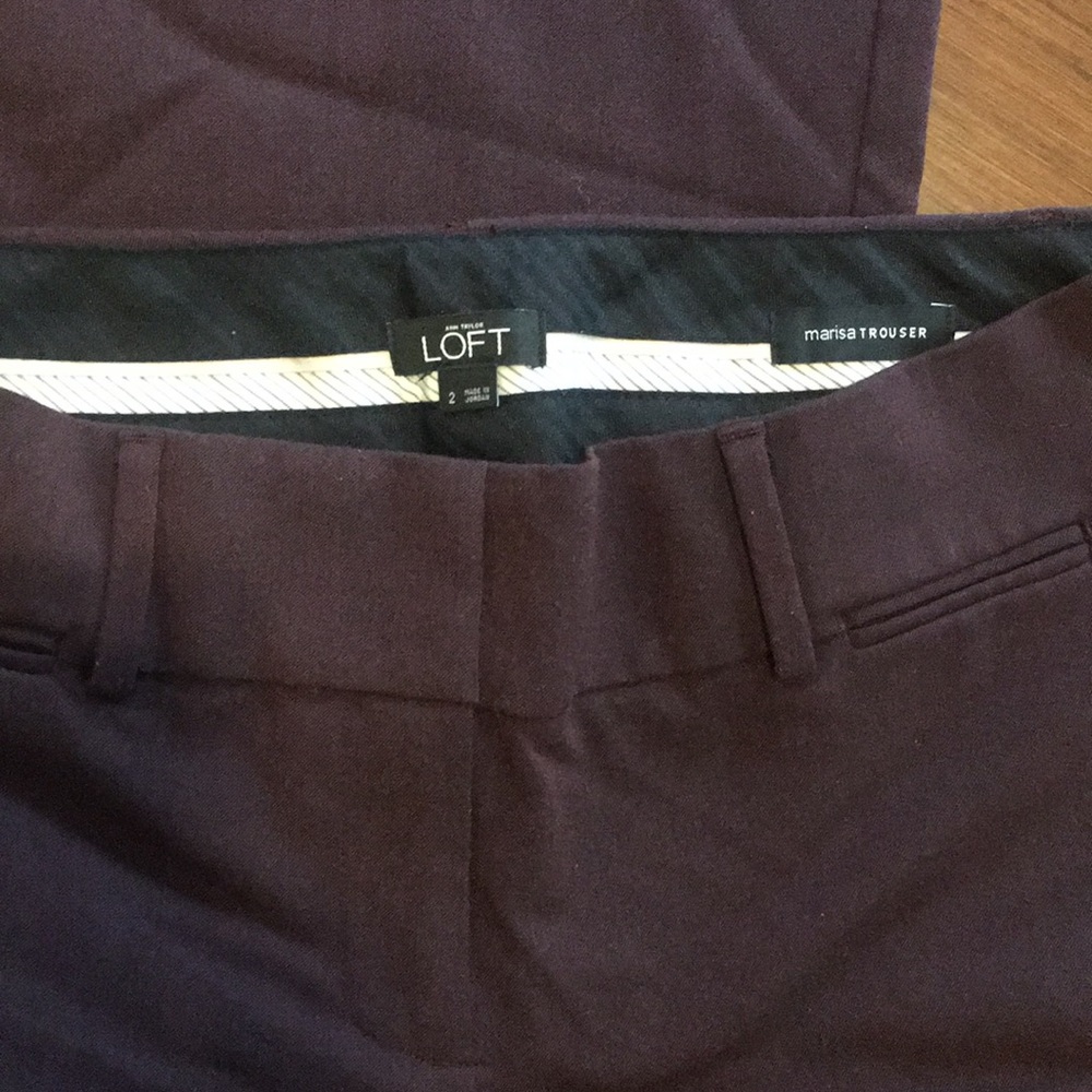Loft Marisa trouser burgundy/wine dress pant